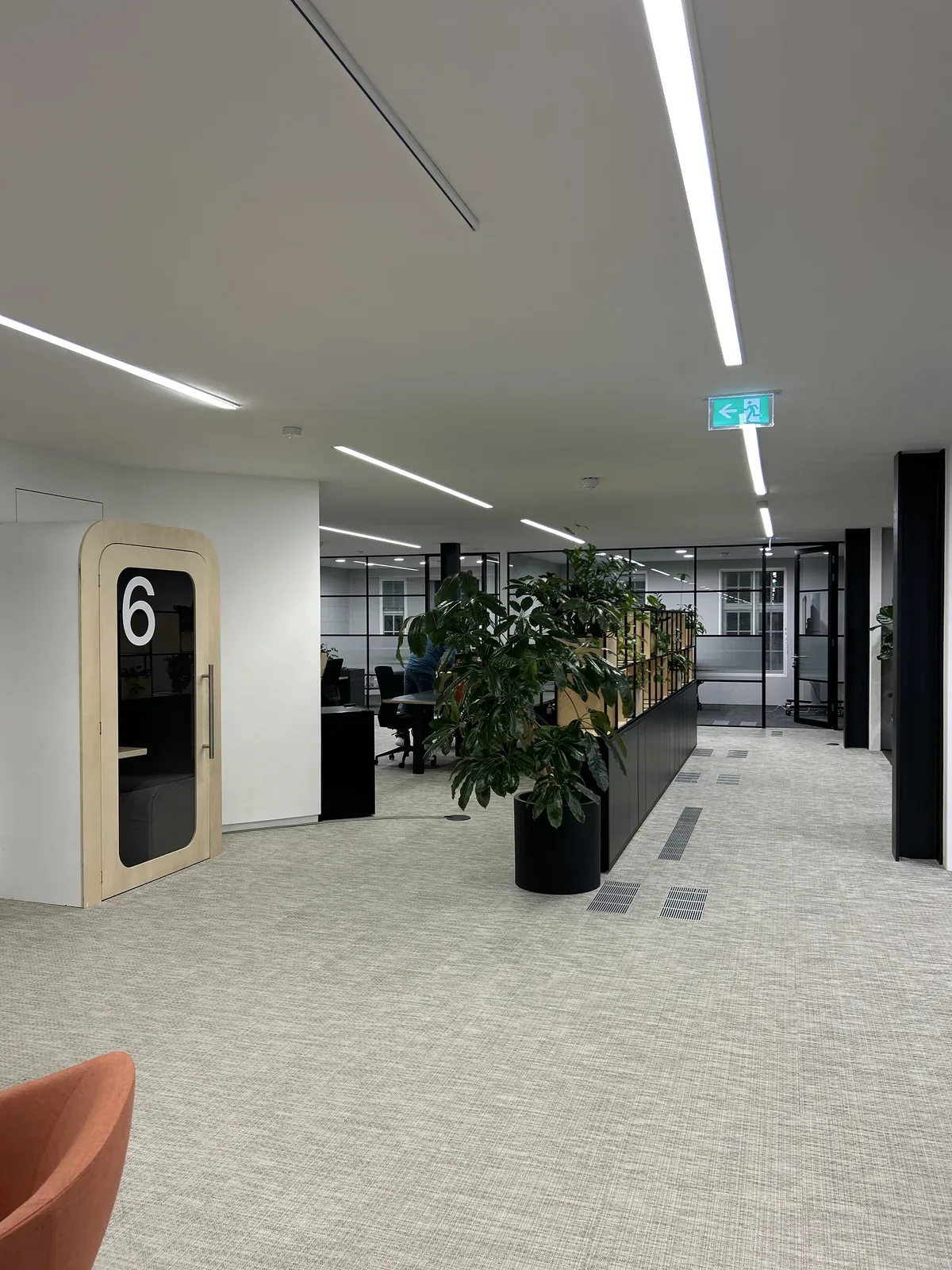 Open-plan office after deep clean, Great Portland Street, London