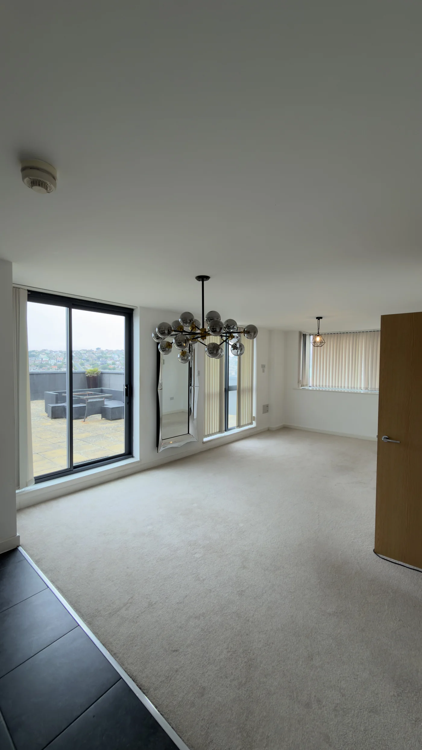 Open-plan living room after end-of-tenancy clean, Saltdean, Brighton