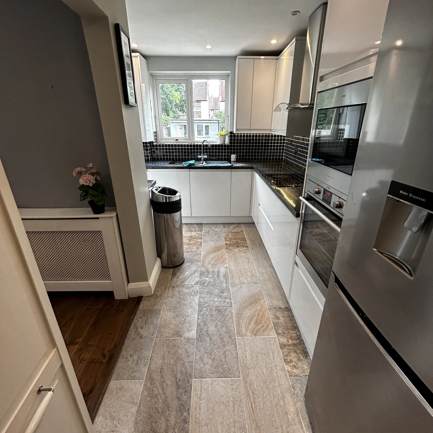 Kitchen after a deep clean during a landlord turnaround, Thornton Heath, Croydon